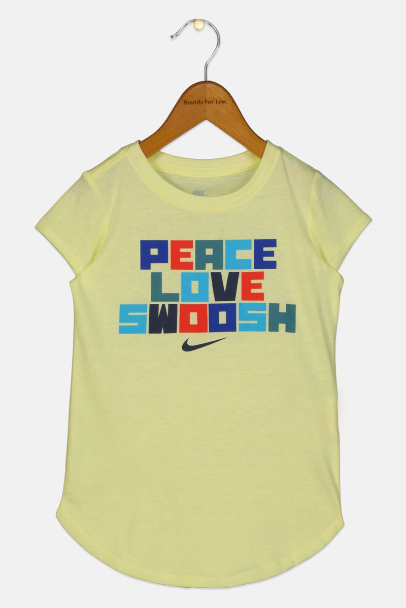 Nike Toddlers Boy Crew Neck Short Sleeve Graphic Print T-shirt, Lime Green - Image 1